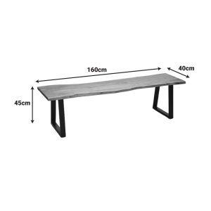 Bancheta Miles Slim Maro 160x40x45 cm - Img 5
