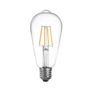 Bec LED ST64 4W 3000K E27 transparent 6.4x6.4x14.7 cm