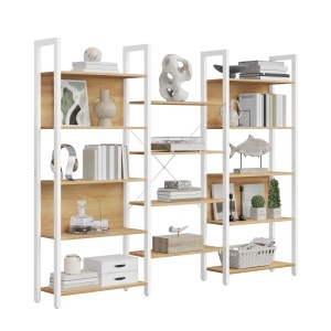 Biblioteca Barnet Alb 158x24x166 cm
