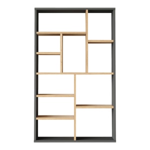 Biblioteca Boteca, Pako World, 10 locuri, Antracit, 75x22x123 cm - Img 2