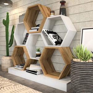 Biblioteca Cicek - Alb, Oak - Img 2