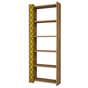 Biblioteca City - Walnut, Yellow - Img 3
