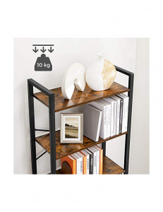 Biblioteca cu 6 rafturi, Vasagle, 66 x 30 x 186 cm, LLS100B02, Rustic - Img 6