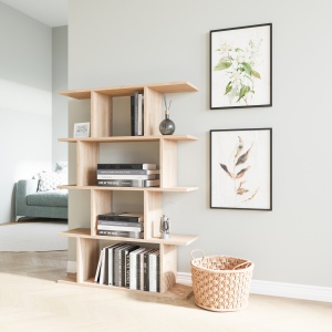 Bibliotecă Harmon Stejar 90x25x127.4 cm - Img 2