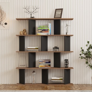 Biblioteca LED, Ratu, Pako, Antracit 120x24.6x141 cm - Img 2
