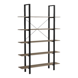 Biblioteca, Loftie, Negru, 28x126x165 cm - Img 2