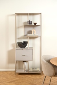 Biblioteca Seaford, Gri, 185x77x35 cm - Img 2