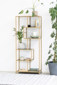 Biblioteca Seaford, Negru, 185x77x35 cm