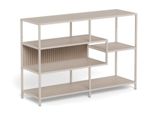 Biblioteca Seaford V2, Gri, 78x114x35 cm - Img 3