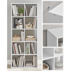 Biblioteca Vasagle Alb 65.5x30x161.5 cm - Img 6