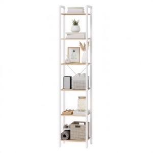 Biblioteca Vasagle, Barnet, Alb, 39.6x30x187 cm - Img 2