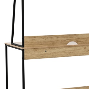 Birou cu raft Herbey, Pako World, Stejar, 100x48x139 cm - Img 5