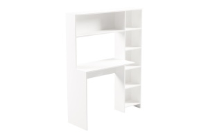 Birou Janson Pakoworld cu bibliotecă, alb, 113.2x40x141.8 cm - Img 5