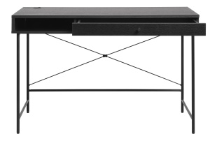 Birou PENSACOLA, Negru, 60x76x120 cm