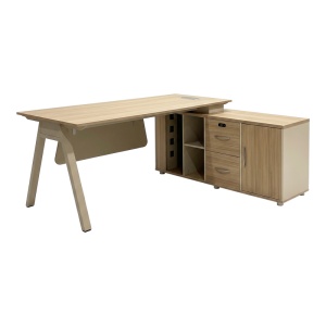 Birou Stark, Bej, 200x90x75 cm - Img 2