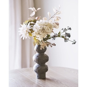 Buchet flori artificiale Hydrangea Bouquet, Multicolor, 30.5x25.5x67 cm - Img 3