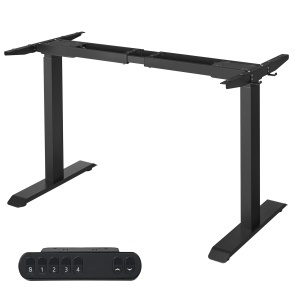 Cadru birou reglabil, Balok, Songmics, Negru, 175x60x119 cm - Img 8