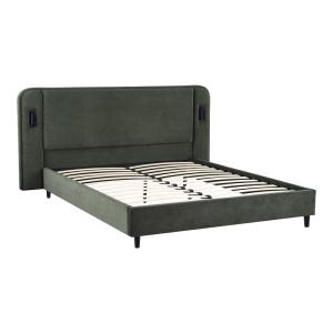 Cadru de pat LED Fomo, Verde, 215x217x110 cm - Img 3
