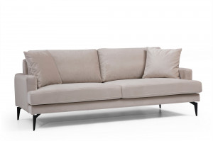 Canapea 2 locuri Leyla Gri deschis 180x63 cm - Img 5