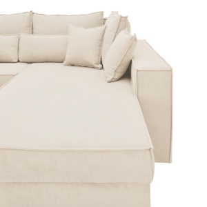 Canapea coltar reversibil Venzie Bej 283x214x83 cm - Img 5