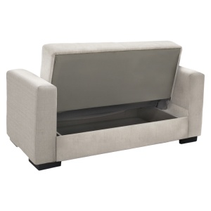 Canapea cu 2 locuri cu spatiu de depozitare Vox 2 Pako World Gri deschis 154x82x83 cm - Img 5