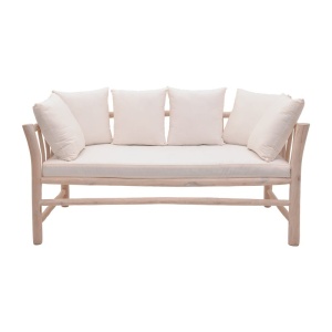 Canapea cu 2 locuri pentru gradina de gradina Dranjere Boho Pako World Natural 167x80x71 cm - Img 2