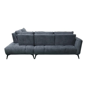 Canapea de colt stanga Belanza, Gri inchis, 213x265x90 cm - Img 5