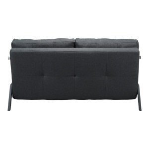 Canapea extensibila 2 locuri, Fancy, Gri inchis, 150x92x77 cm - Img 7