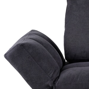 Canapea extensibila 3 locuri, Pako World, Jackie, Antracit-Negru, 190x78x75 cm - Img 5