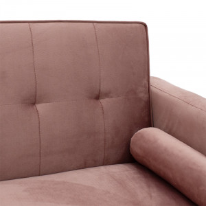 Canapea extensibila 3 locuri Success catifea culoare mar putred 190x80x84 cm - Img 5