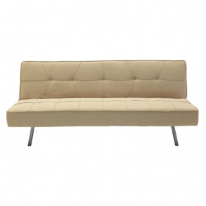 Canapea extensibila 3 locuri Travis cu material textil de culoare bej 175x83x74cm - Img 2