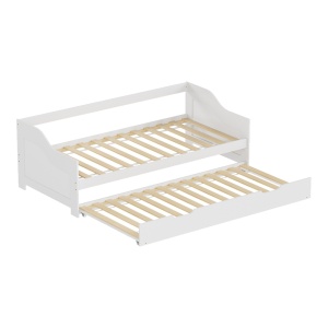 Canapea extensibila, Benato, Pako, Alb 98x196x66 cm - Img 6