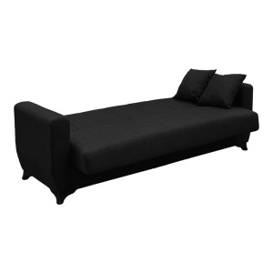 Canapea extensibila cu spatiu de depozitare Modesto, Gri/Antracit, 215x75x85 cm - Img 3