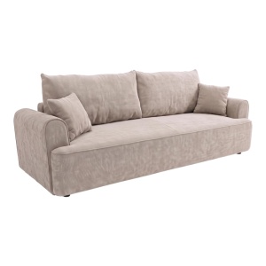 Canapea extensibila cu spatiu de depozitare Storida, Bej, 94x255x92 cm - Img 3