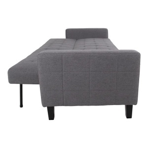 Canapea extensibila Milton, Gri inchis , 204x85x81 cm - Img 2