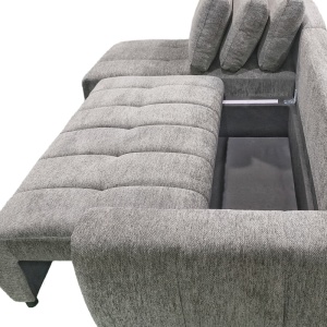 Canapea extensibila Vivad, Pako World, Textil, Antracit, 275x164x91 cm - Img 5