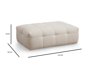 Canapea modulara Cady Bej 120x80x42 cm - Img 3