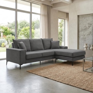 Canapea reversibila Ravelma, Antracit, 241x168x87 cm