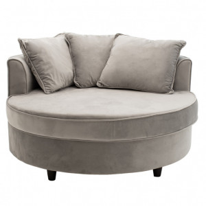 Canapea Round Gri 123x120x85 cm - Img 3