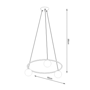 Candelabru Yoli Negru 65x65x98 cm - Img 5