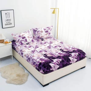 Cearsaf de pat Cocolino cu elastic si 2 fete de perna Lillyac 180x200cm