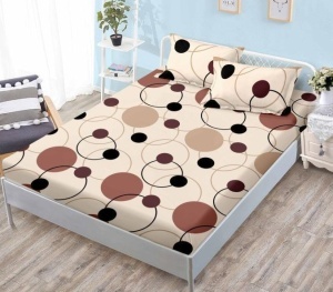 Cearsaf de pat cu elastic si 2 fete de perna Vibe 180x200 cm (Finet)