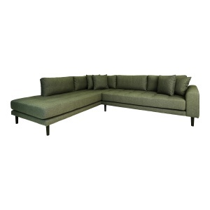 Coltar cu brat deschis open end Lido, Verde masliniu, 220x257x76 cm - Img 2