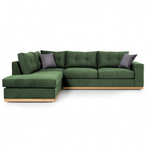 Coltar Dreapta Boston Verde Inchis - Gri Inchis - Natural 280x225x95 cm - Img 2