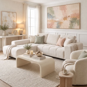 Coltar dreapta Londe, Bej, 273x211x92 cm
