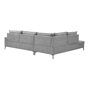 Coltar stanga Zenqua, Gri, 291x233x90 cm - Img 6