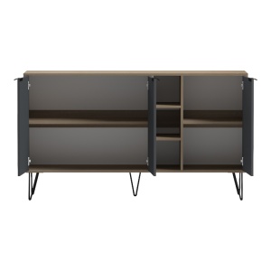 Comoda, Balain, Sonoma, 35.5x142x83 cm - Img 2