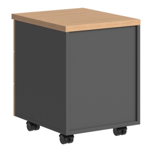 Comoda cu sertare pe roti Fesialo, Antracit, 39x47x52.5 cm - Img 4