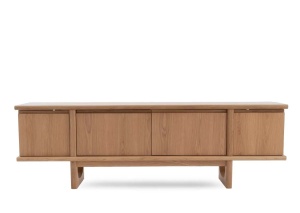 Comoda TV FLOW, Stejar deschis, 40x57x180 cm - Img 2