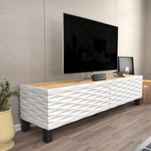 Comoda TV Lerze - Sapphire, Alb - Img 2